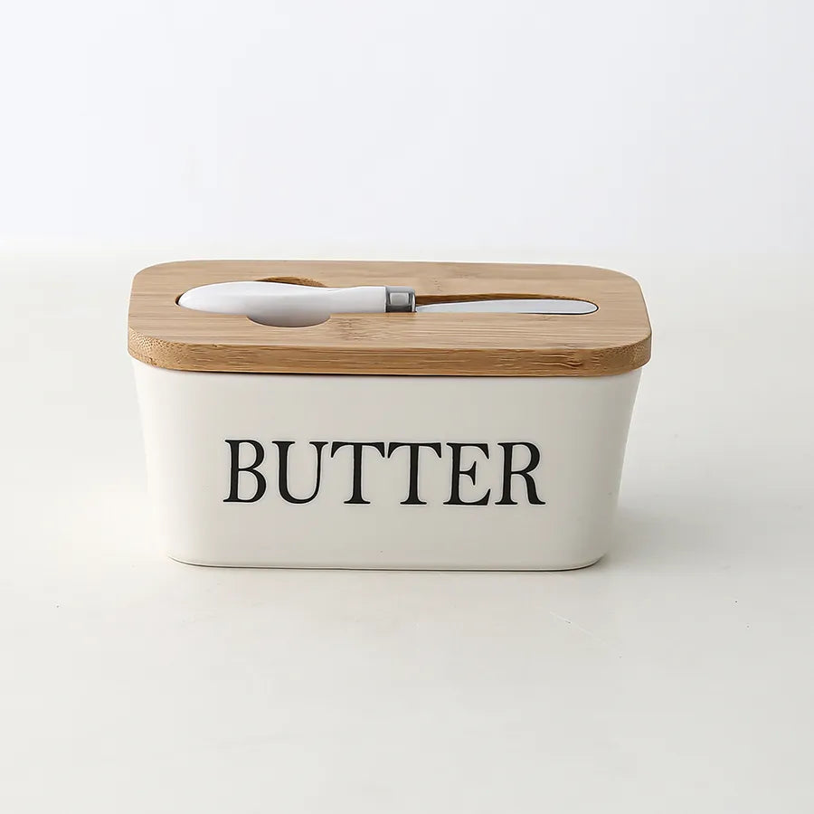 Simple Style Letter Solid Color Porcelain Storage Container Box