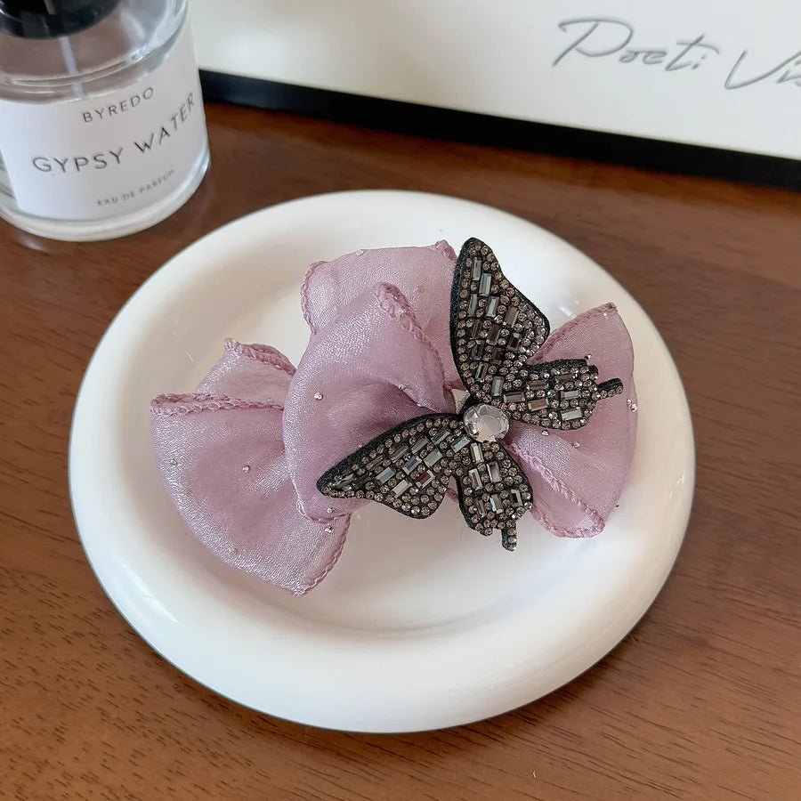 Summer Large Size Hair Clips Half Head Fullness Butterfly Knot Shark Fin Hair Accessories Women's Fashion Hairpins Hair Ties