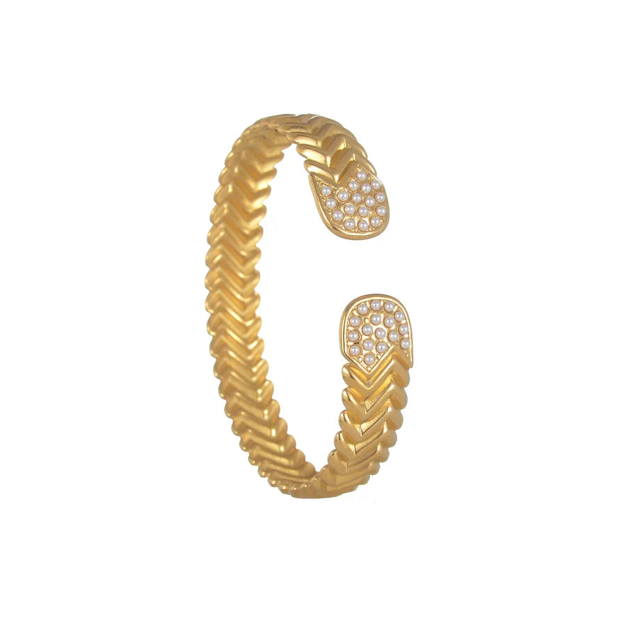 Elegant Classical Artistic Solid Color 304 Stainless Steel Bangle In Bulk