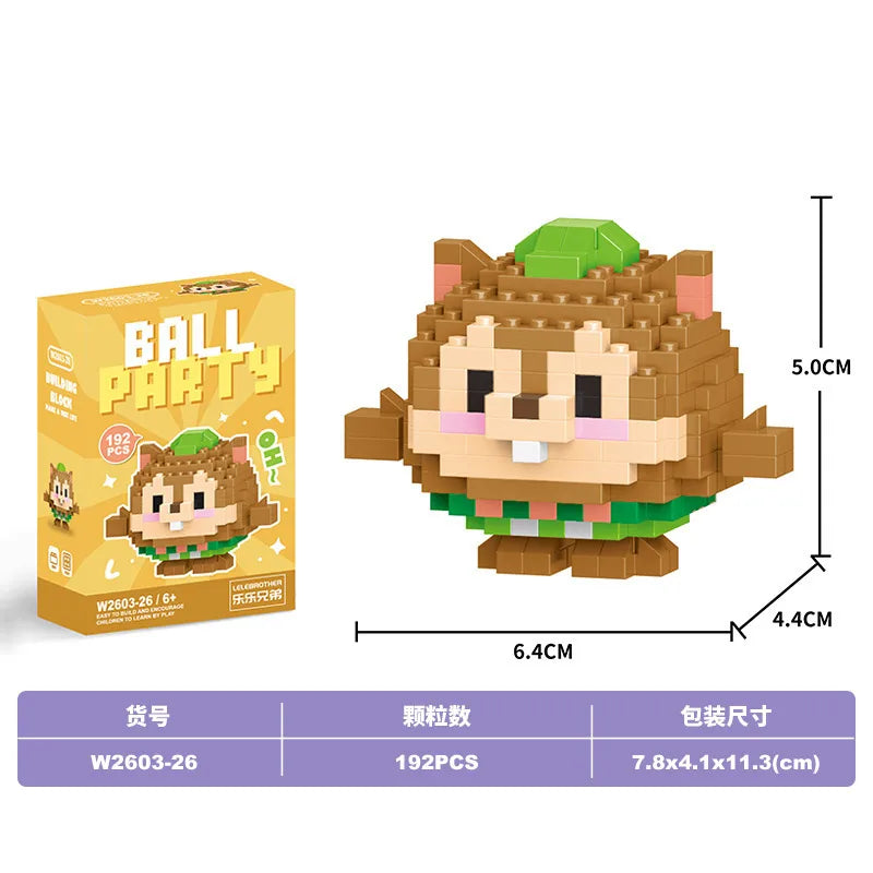 Children Unisex Animal Cartoon Plastic Building Toys