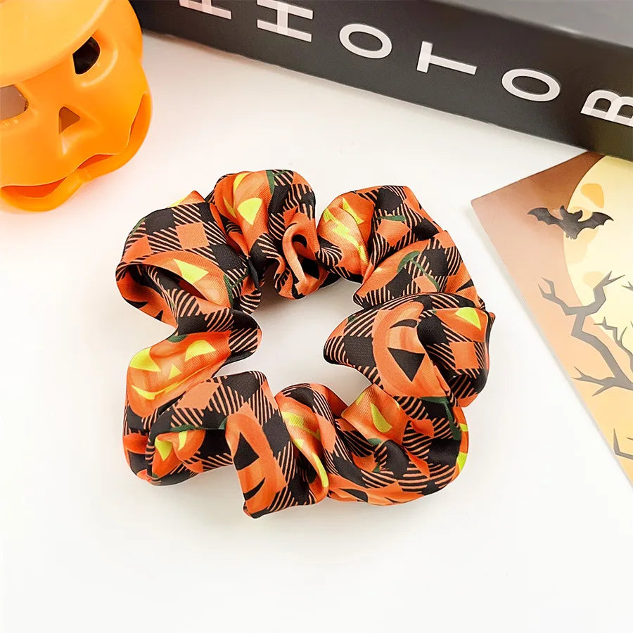 Halloween Pumpkin Skull Large intestine Elastic Hair Ties Festival Atmosphere Retro Classic Head Ropes European Style Design