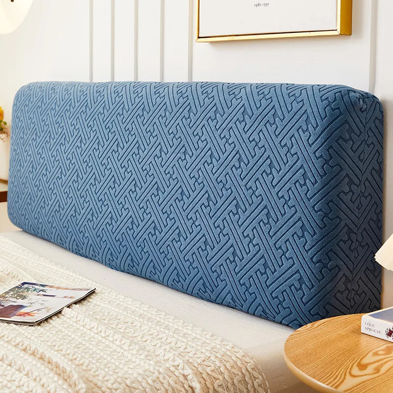 Nordic all-inclusive bed head cover dustproof elastic jacquard bedside cover sofa backrest 1.5m 1.8m protective cover