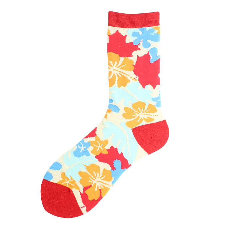men's casual letter cotton polyester cotton crew socks a pair