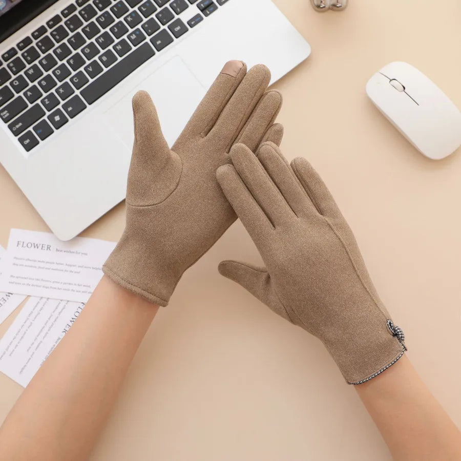 Women's Modern Style Classic Style Solid Color Gloves