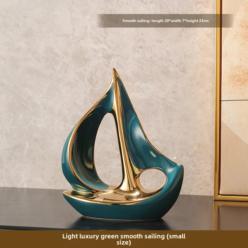 Smooth sailing wine cabinet decoration suit light luxury style high-end home living room TV cabinet office decoration
