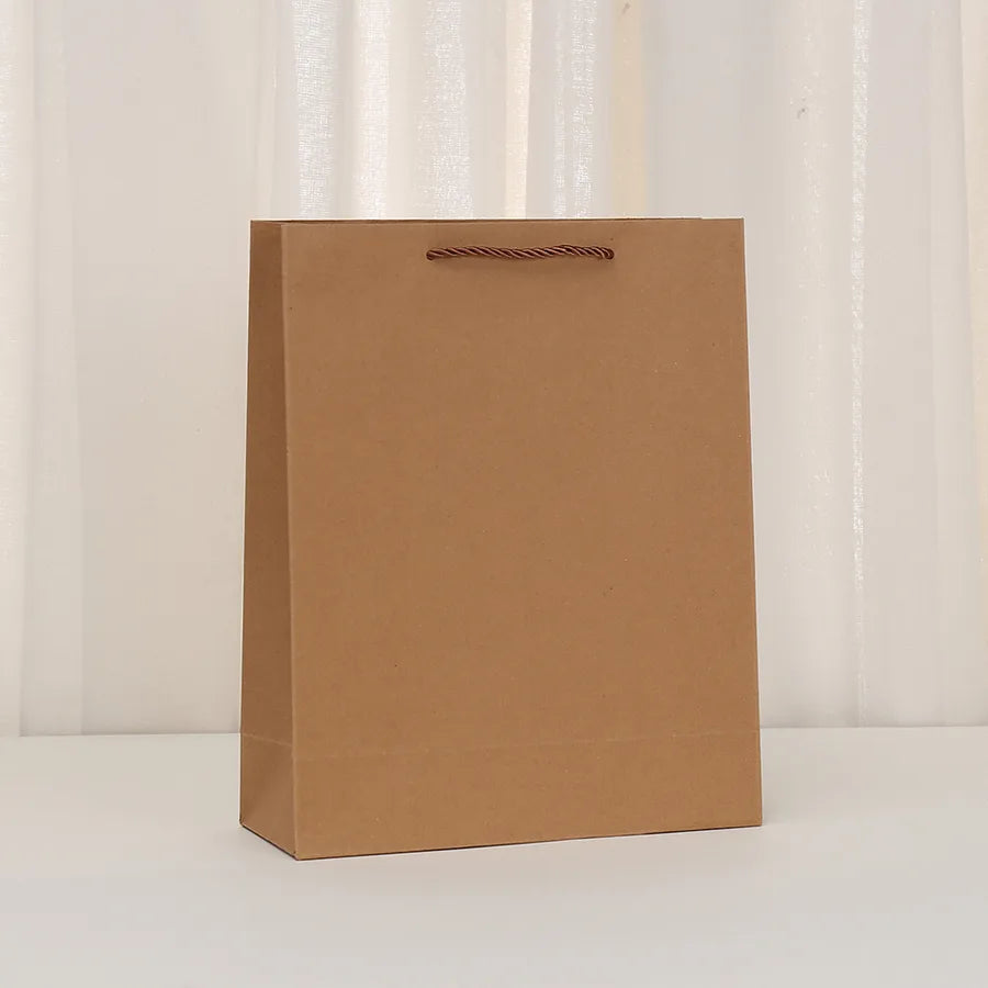 Simple Style Solid Color Kraft Paper Daily Birthday Gift Bags Party Supplies Gift Wrapping Supplies 1 Piece