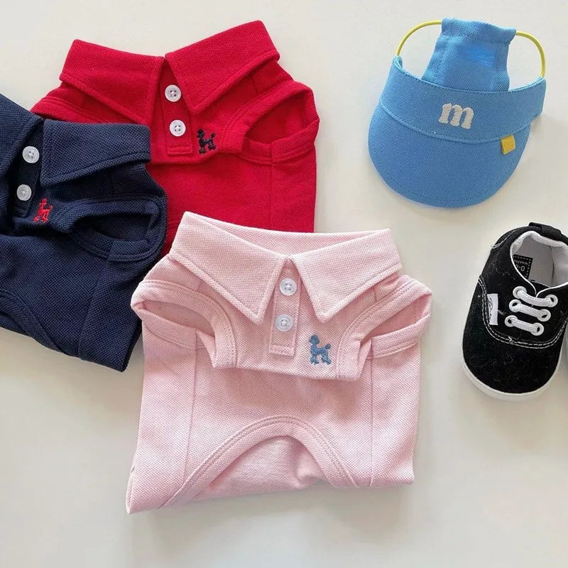 Pet Clothes Spring and Summer Solid Color  Small Dog Thin Breathable T-Shirt Cat Vest Teddy Two-legged Clothes