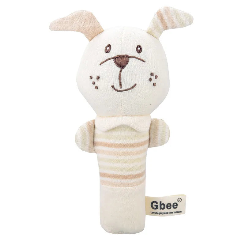 Gbee baby rattle plush toy early education animal round rattle doll baby soothing toy