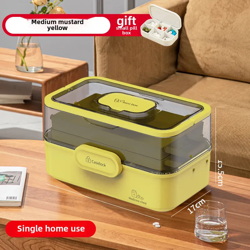 Medicine box Family medicine box household large capacity children's medicine multi-layer medical storage box first aid box small medicine box