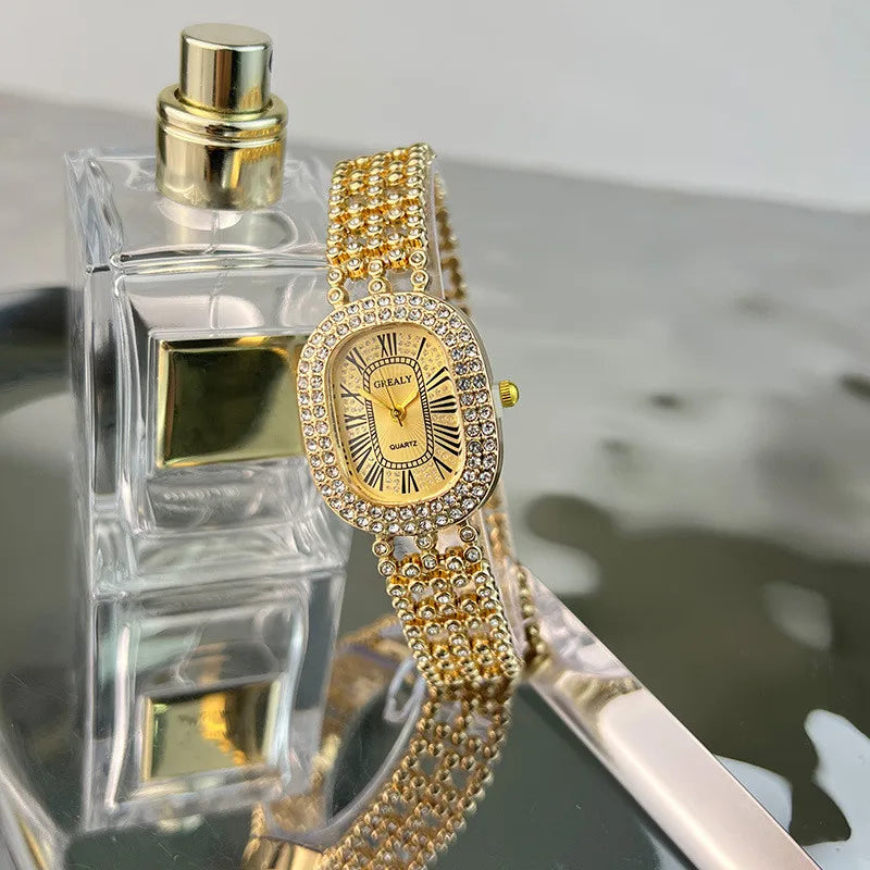 Simple Style Geometric Jewelry Buckle Quartz Women's Watches