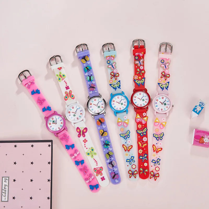 New factory direct children's watch primary school silicone strap waterproof quartz watch