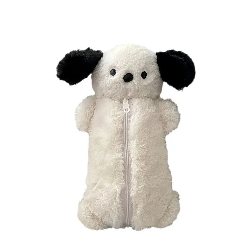Creative plush doll pencil case ins style high-looking soft cute healing decompression doll stationery storage bag stationery bag