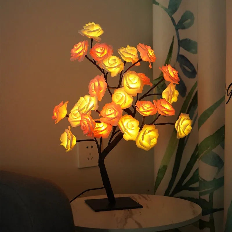 Casual Romantic Simple Style Floral Plastic Indoor Party Night Lights Led Lights Night Lights
