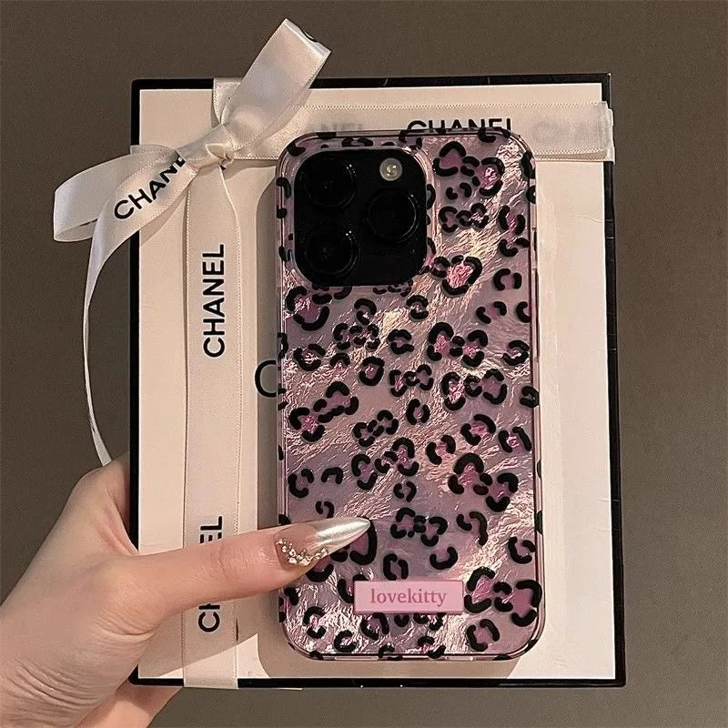 Silica Gel Bow Knot Leopard Cartoon Style Cute Phone Cases Phone Accessories
