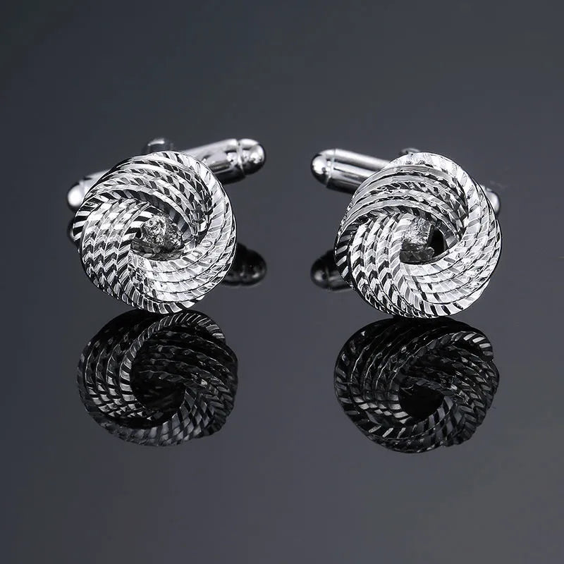 simple style solid color copper plating unisex cufflinks 1 pair