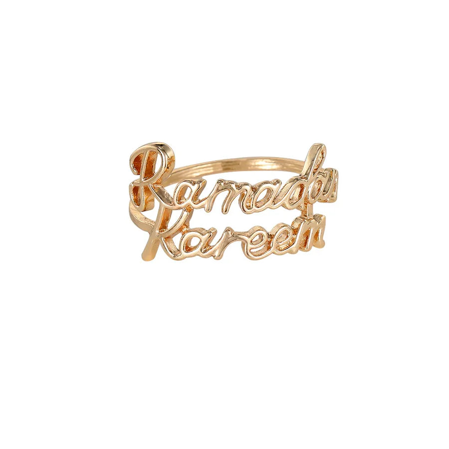 Middle East Festival Auspicious Alloy Letter Napkin Ring Napkin Ring Western Restaurant Napkin Buckle Hotel Wedding Decoration