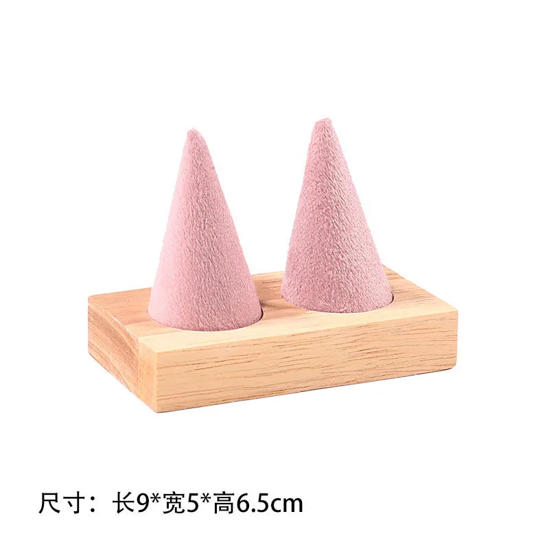1 Piece solid wood Flannel Cute Modern Style Geometric Jewelry Display