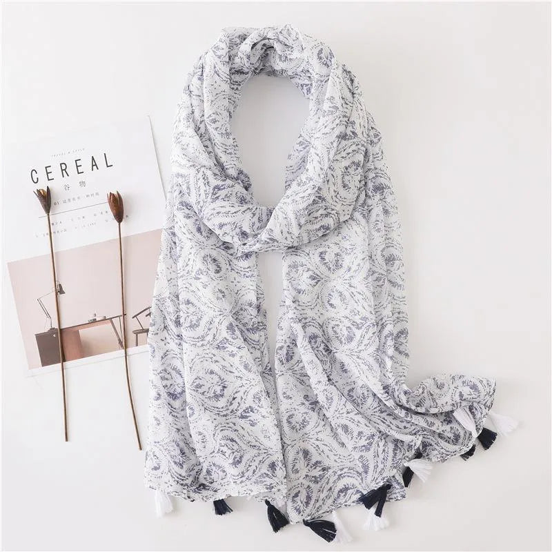 new scarf retro stitching bohemian cashew print silk scarf sunscreen yiwu wholesales