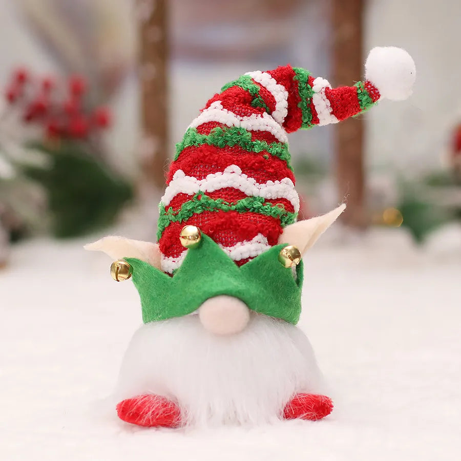 Christmas Fashion Santa Claus Stripe Plastic Party Ornaments