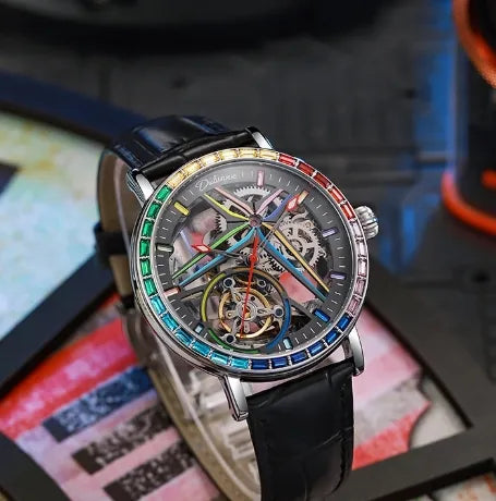 Sports Geometric Butterfly Double Snap Mechanical Watch Men's Watches