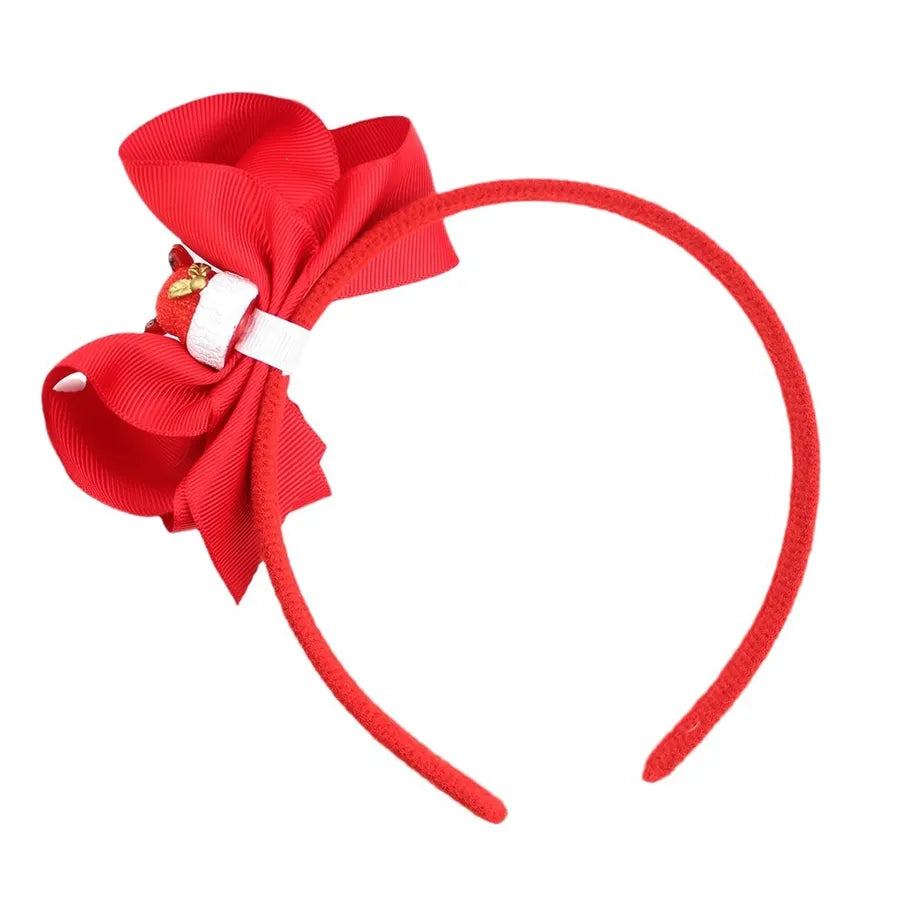 Children's Christmas Party Hairband Cartoon 3D Snowman Santa Claus Accessories Hair Ornaments Festive Butterfly Knot Fabric