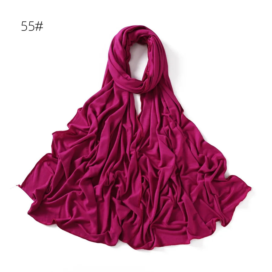 women's basic solid color mercerized cotton modal cotton linen scarves