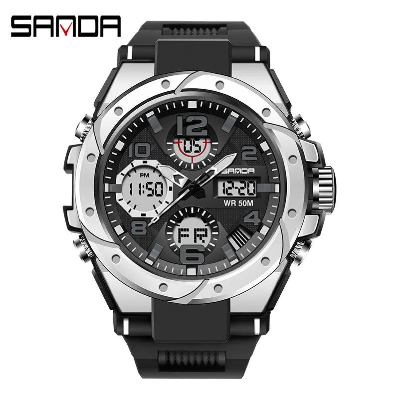 modern style solid color electronic men's watches