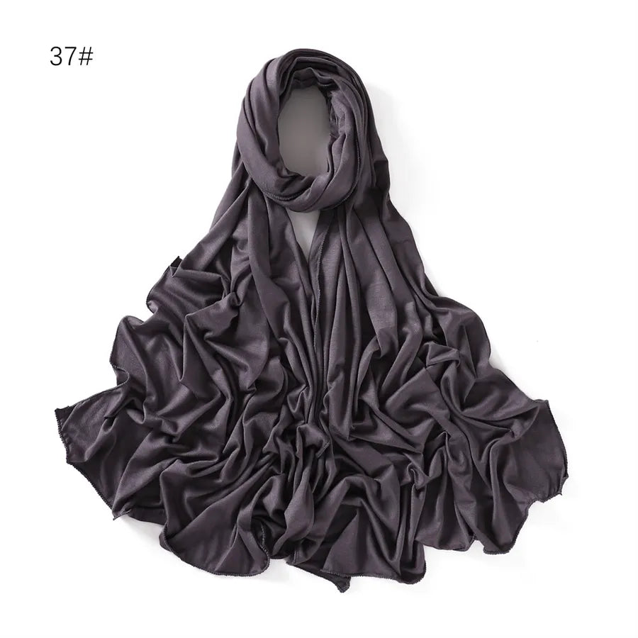 women's basic solid color mercerized cotton modal cotton linen scarves