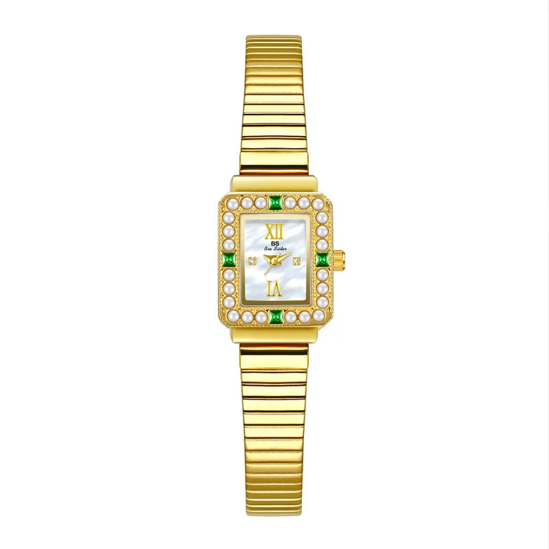 Retro Classic Style Solid Color Buckle Quartz Watch