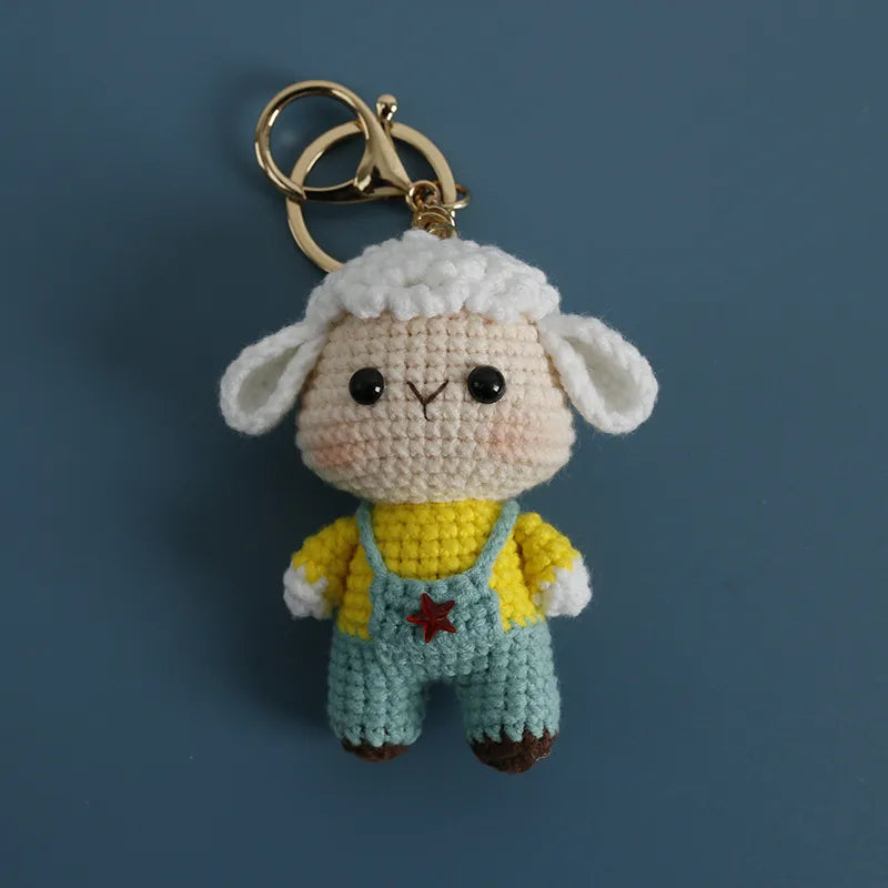 1 Piece Cute Animal yarn Unisex Bag Pendant Keychain