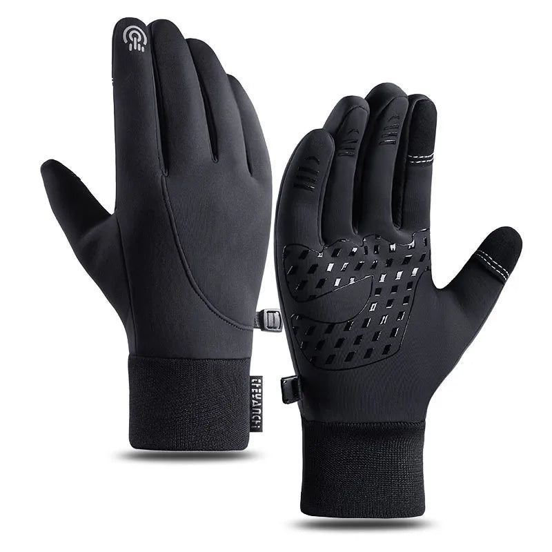 Cycling gloves winter Q9063 Waterproof warm velvet touch screen windproof motorcycle fitness outdoor sports gloves