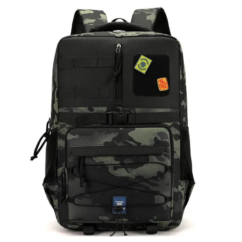 Unisex Basic Solid Color Camouflage Oxford Cloth Travel Bags