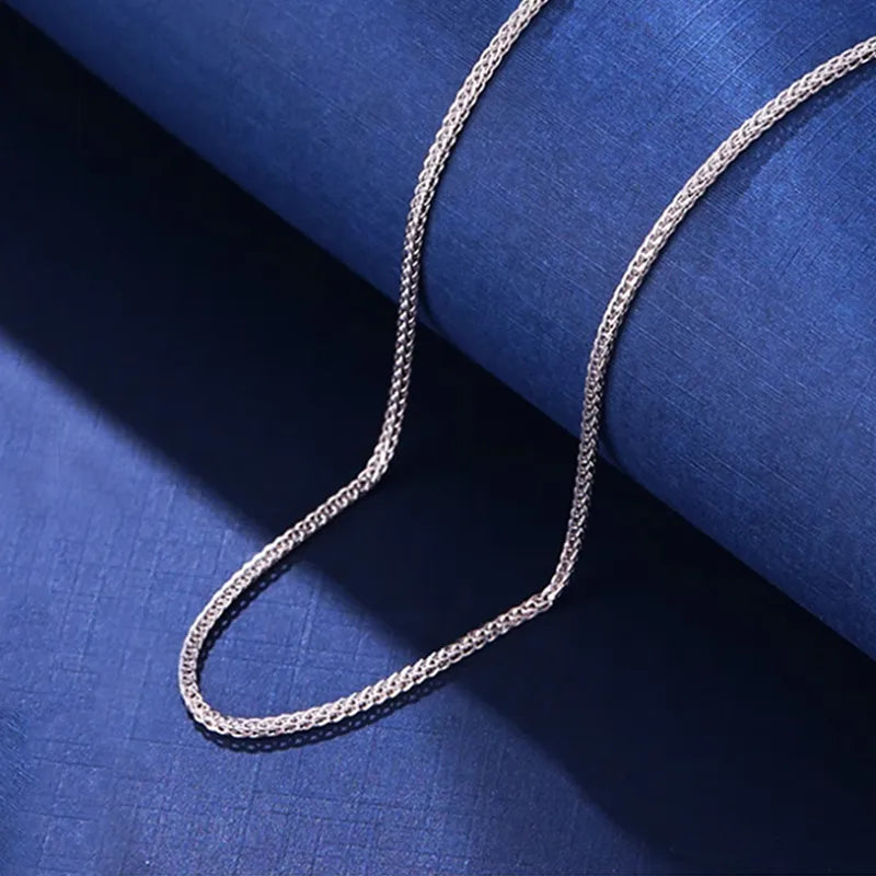 classic style solid color sterling silver plating 18k gold plated necklace