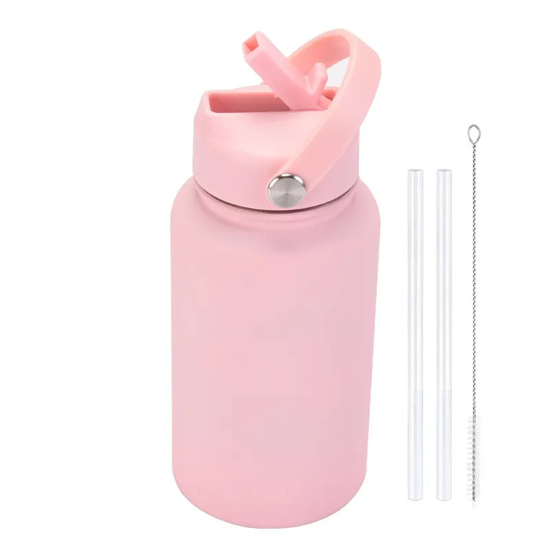 casual solid color stainless steel water bottles