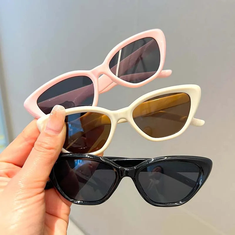 Children's new sunglasses simple frame color men and women treasure Han Feng ins round frame sunglasses clear travel style