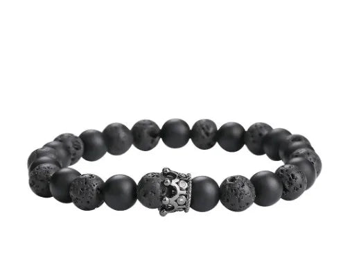 Simple Style Classic Style Round Natural Stone Agate Artificial Gemstones Bracelets In Bulk