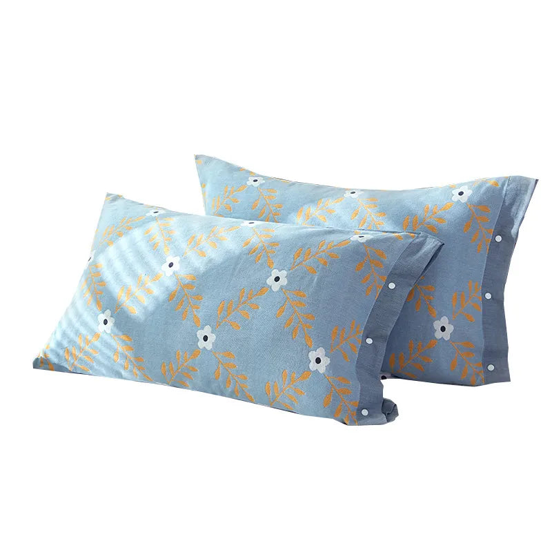 Cotton Gauze Pillowcase One Pack Summer All-inclusive Snaps Household 40x 60cm Latex Pillowcase 48x 74 Pillowcase