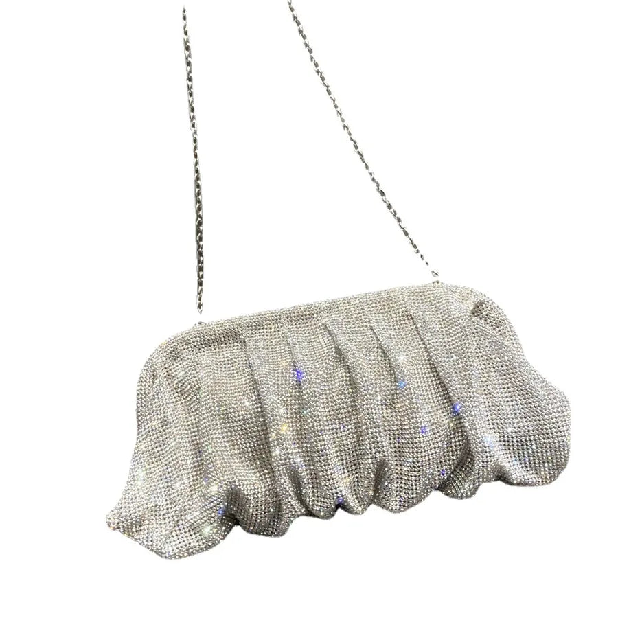 silver gold blue pvc solid color square evening bags