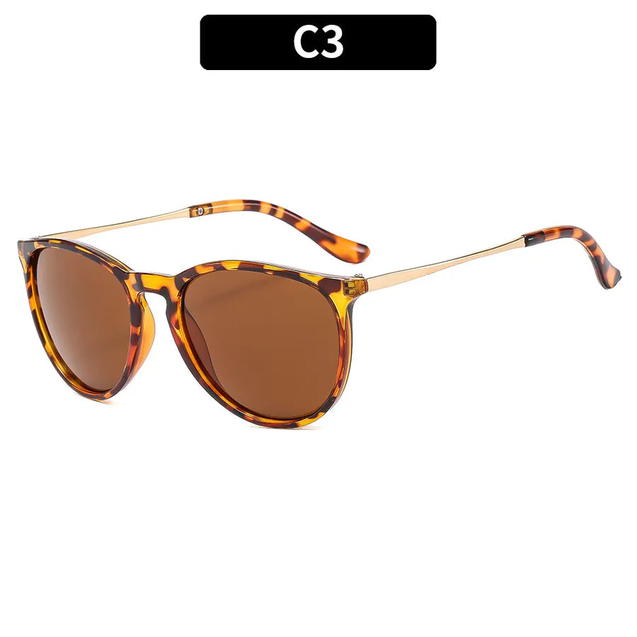 Streetwear Solid Color Pc Round Frame Full Frame Glasses