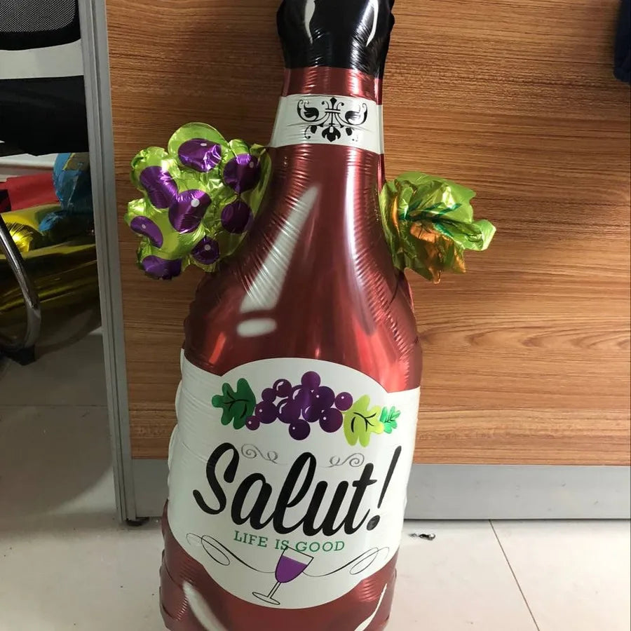 cute exaggerated romantic beer wine glass wine bottle aluminum film party birthday festival balloons