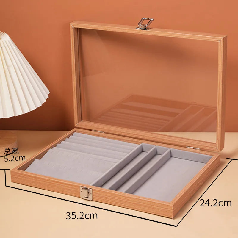 Large Capacity Dustproof Necklace Storage Box Snake Bone Chain Jewelry Display Case Hand Bracelet Earring Organizer Box