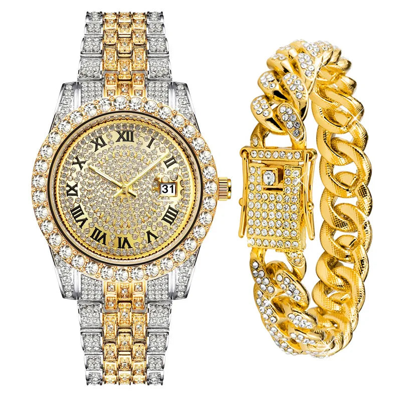fashion color block butterfly double snap quartz women's watches