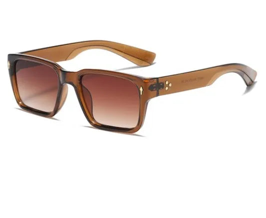 simple style solid color pc square full frame men's sunglasses