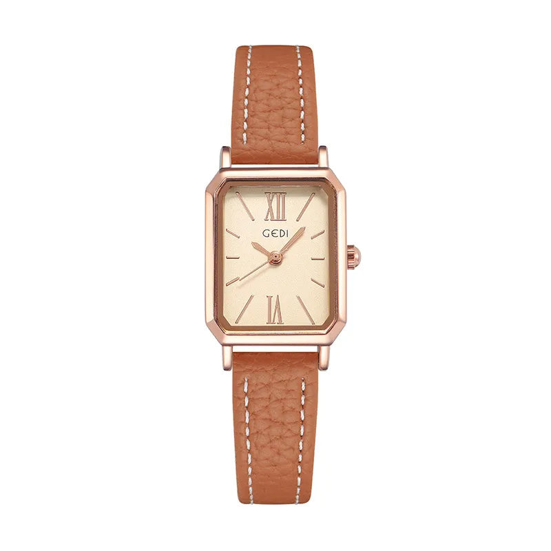 Goldie Simple Niche High-end Women's Watch Korean-style Student Rectangular Watch Retro Elegant Women's Quartz Watch