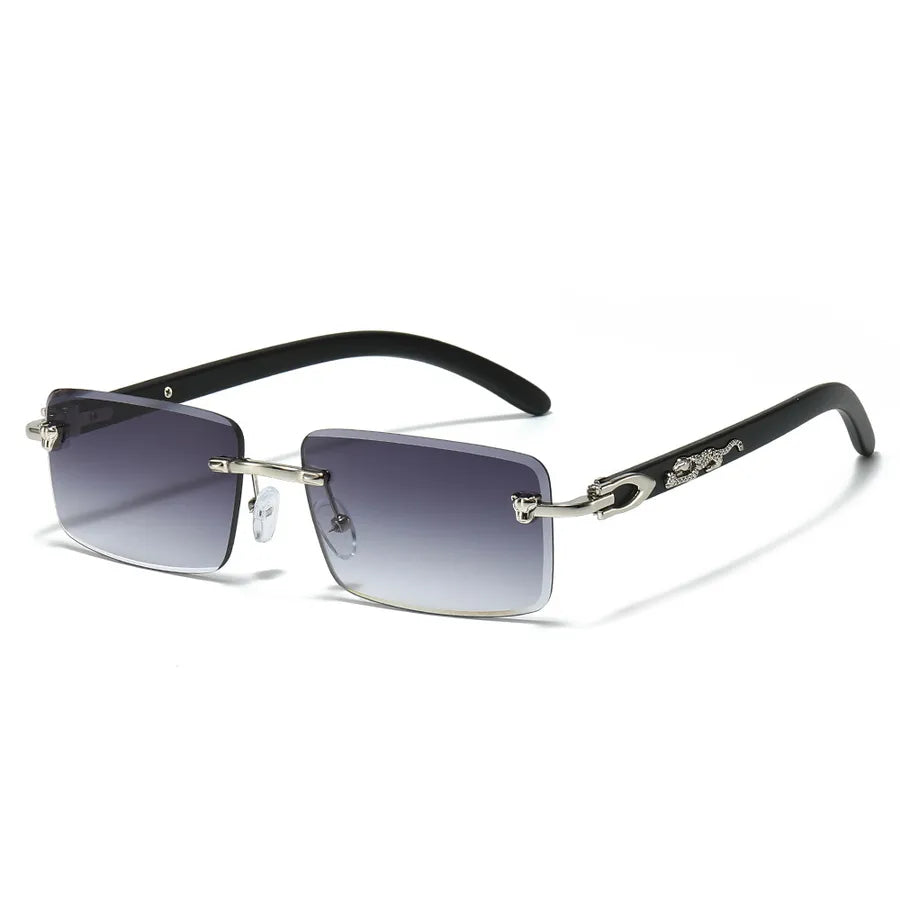 Vacation Modern Style Geometric Pc Square Frameless Men's Sunglasses