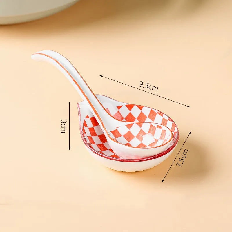 Casual Classical Lattice Flower ceramics Tableware 1 Piece 1 Set
