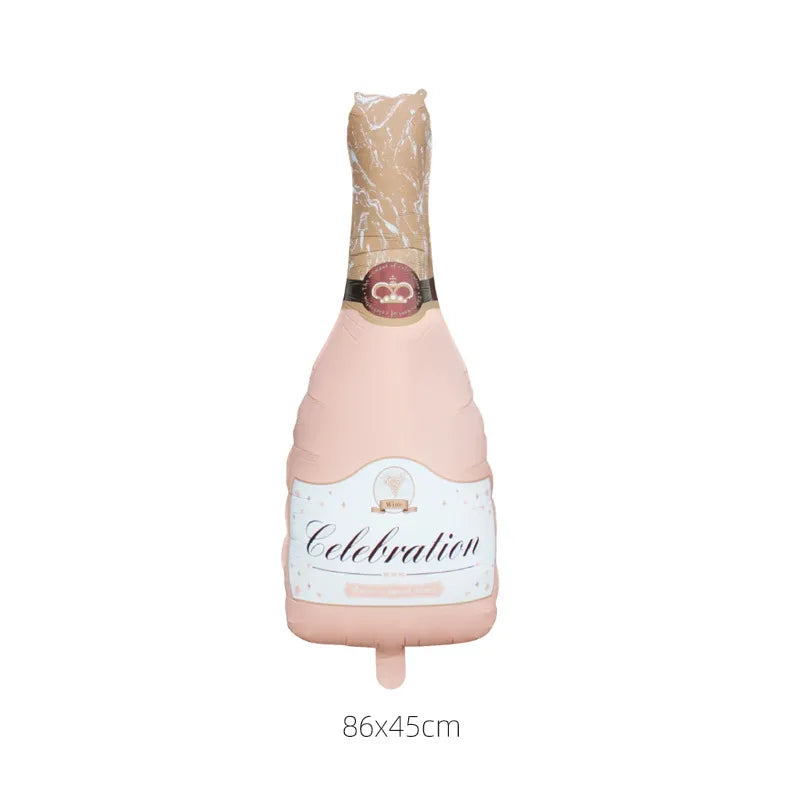 cute exaggerated romantic beer wine glass wine bottle aluminum film party birthday festival balloons