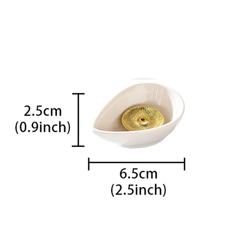 Simple Style Water Droplets ceramics Incense Burner Artificial Decorations