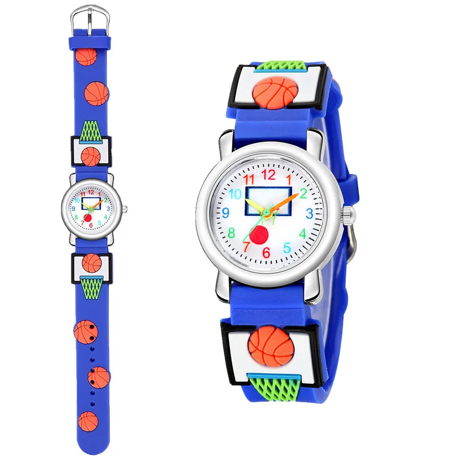 3d embossed children's watch basketball pattern student sports watch elementary sports watch  nihaodropshipping wholesale
