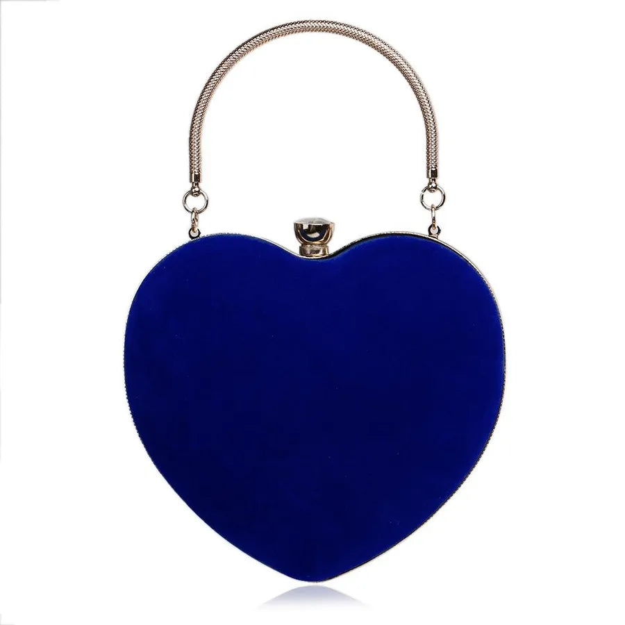 hot heart-shaped handbag lady fashion makeup bag evening  bag clutch bag